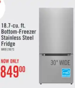 The Brick Midea 18.7 Cu. Ft. Bottom-Freezer Refrigerator - MRB19B7AST offer