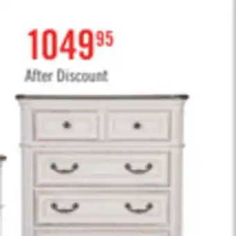 The Brick Grace Bedroom Chest of Drawers with Lift-Top Storage Tray, 5-Drawer, 38W x 52H - Antique White offer