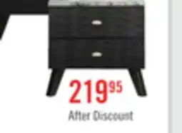 The Brick Atlas Bedside 2-Drawer Nightstand, 24.5W x 23.4H, Mid-Century Modern - Black offer