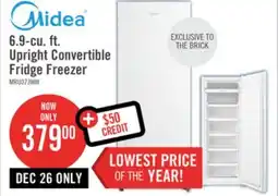 The Brick Midea 6.9 Cu. Ft. Convertible Upright Refrigerator-Freezer - MRU07B3AWW offer