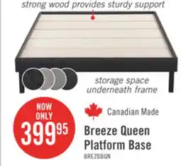 The Brick Breeze Queen Platform Base - Black offer