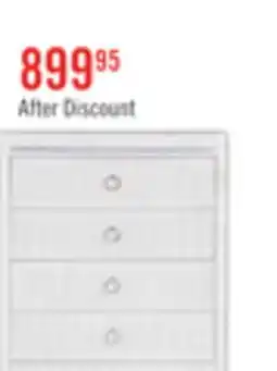 The Brick Ava Bedroom Chest of Drawers with LED Light, 5-Drawer, 40.5W x 54.1H, Glam - White offer