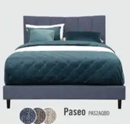 The Brick Paseo Upholstered Platform Bed in Navy Fabric - Queen Size offer