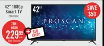 The Brick Proscan 42 1080p LED HDR 60Hz Roku Smart TV (PTR4266) offer