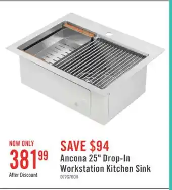 The Brick Ancona 25 Drop-In Workstation Kitchen Sink - AN-3126 offer