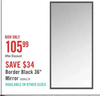 The Brick Border Black 36 Mirror offer