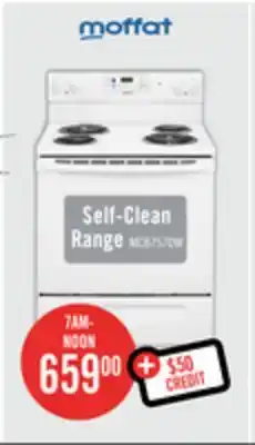 The Brick Moffat 30 Free Standing Self Clean Electric Range - MCB757DMWW offer