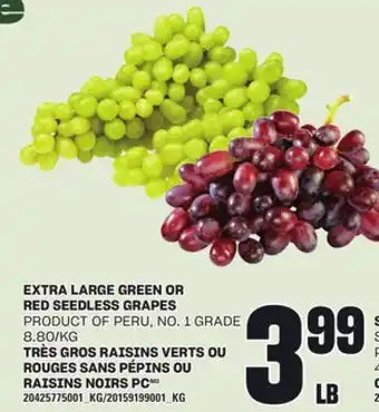 Independent City Market EXTRA LARGE GREEN OR RED SEEDLESS GRAPES offer