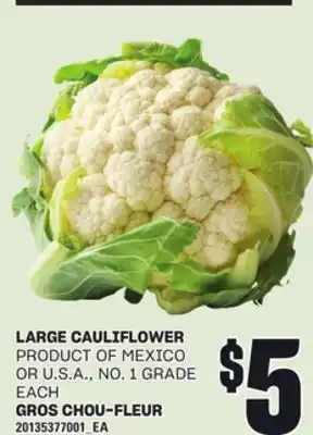 Independent City Market LARGE CAULIFLOWER, EACH offer