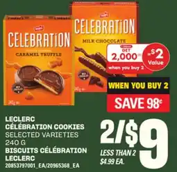 Independent City Market LECLERC CÉLÉBRATION COOKIES, 240 G offer