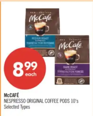 Shoppers Drug Mart McCAFÉ NESPRESSO ORIGINAL COFFEE PODS 10's offer