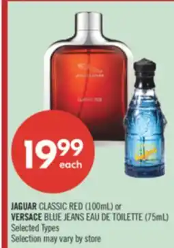 Shoppers Drug Mart JAGUAR CLASSIC RED (100mL) or VERSACE BLUE JEANS EAU DE TOILETTE (75mL) offer