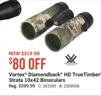 Cabela's Vortex Diamondback HD TrueTimber Strata 10x42 Binoculars offer