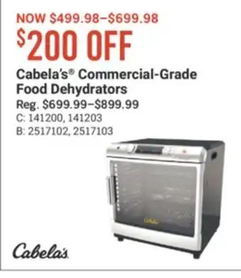 Cabela's Cabela's Commercial-Grade Food Dehydrators offer