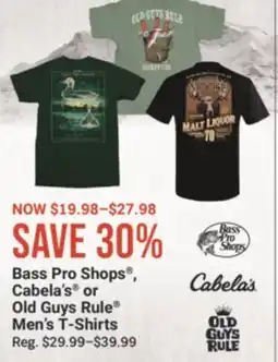 Cabela's Bass Pro Shops , Cabela's or Old Guys Rule Men's T-Shirts offer