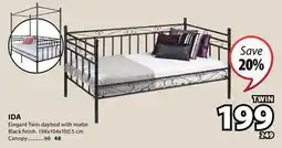 JYSK IDA Elegant Twin daybed with matte Black finish offer