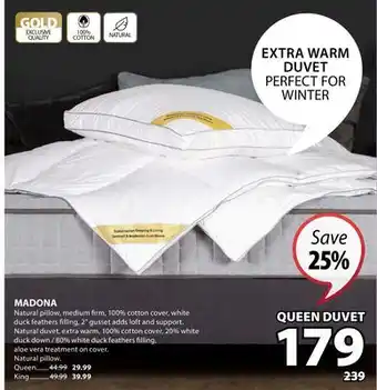 JYSK MADONA Natural pillow offer