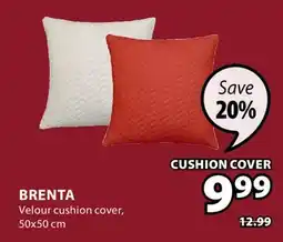 JYSK BRENTA Velour cushion cover offer