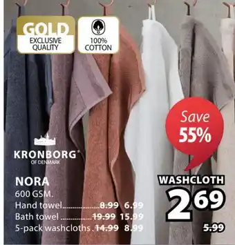 JYSK KRONBORG NORA WASHCLOTH offer
