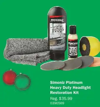 PartSource Simoniz Platinum Heavy Duty Headlight Restoration Kit offer