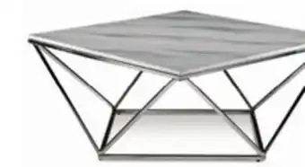 Leon's Lynn 39 Coffee Table - Marble and Stainless Steel offer