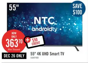 The Brick NTC 55 UHD Smart Android TV offer