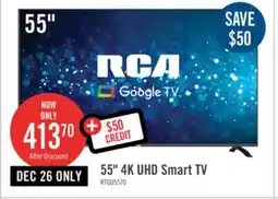 The Brick RCA 55 4K HDR Smart Google TV offer