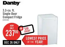 The Brick Danby 18.6 3.3 Cu. Ft. Single-Door Mini Fridge - White - DCR033B2WM offer