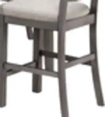 The Brick Krew Counter-Height Dining Chair with Polyester Fabric, Ladder Back, Melamine - Grey offer