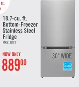 The Brick Midea 18.7 Cu. Ft. Bottom-Freezer Refrigerator - MRB19B7AST offer