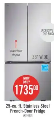 The Brick LG 33 25 Cu. Ft. Smart French-Door Refrigerator - Stainless Steel - LF25S6000S offer