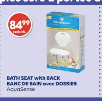 Wellwise by Shoppers BANC DE BAIN AVEC DOSSIER AQUASENSE offer