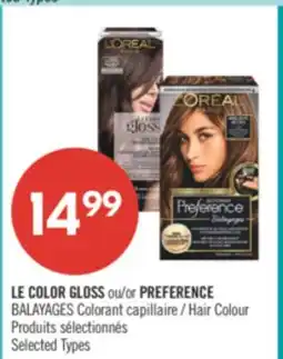 Pharmaprix LE COLOR GLOSS or PREFERENCE BALAYAGES Hair Colour offer