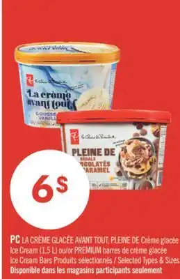 Pharmaprix PC Ice Cream (1.5L) or Ice Cream Bar offer