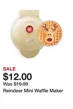 Chapters Indigo Reindeer Mini Waffle Maker offer