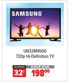 2001 Audio Video UN32M4500 720p Hi-Definition TV offer