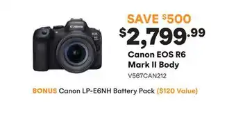 Henry's Canon EOS R6 Mark II Body offer