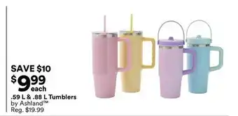 Michaels 59 L & .88 L Tumblers by Ashland offer