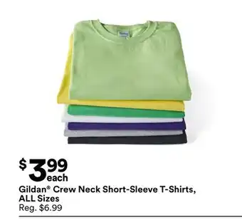 Michaels Gildan Crew Neck Short-Sleeve T-Shirts, ALL Sizes offer