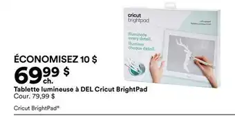 Michaels Tablette lumineuse à DEL cricut Brightpad offer