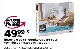 Michaels Ensemble de 66 fournitures d'art pour techniques mixtes d'Artist's Loft offer