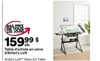 Michaels Table d'artiste en verre d'Artist's Loft offer