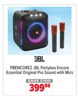 2001 Audio Video PBENCORE2 Partybox Encore Essential Original Pro Sound with Mics offer