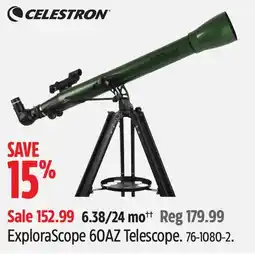 Canadian Tire Celestron ExploraScope 60AZ Telescope offer