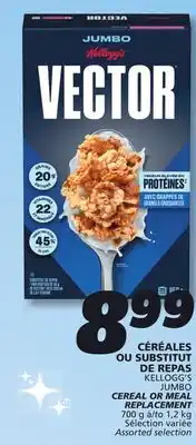 IGA KELLOGG'S JUMBO CEREAL OR MEAL REPLACEMENT offer