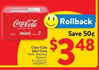 Walmart Coca-Cola Mini Cans offer