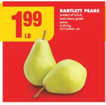 No Frills BARTLETT PEARS offer