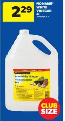 Real Canadian Superstore NO NAME WHITE VINEGAR, 4 L offer