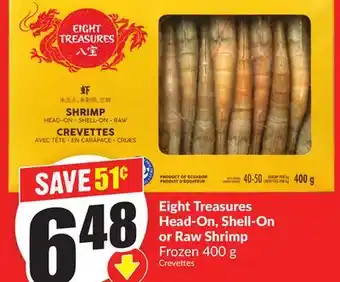 FreshCo Eight Treasures Head on Shell on raw Shrimp 400g offer