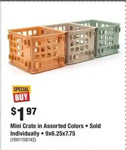 Home Depot Mini Crate in Assorted Colors • Sold Individually • 9x6.25x7.75 offer